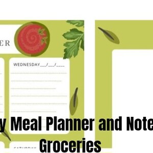 Planejador de refeições semanais com foco na saúde. Página de notas para uma lista de compras. Planeje suas refeições e compras semanais. Lista de compras. Fitnesshealth PDF 8wks