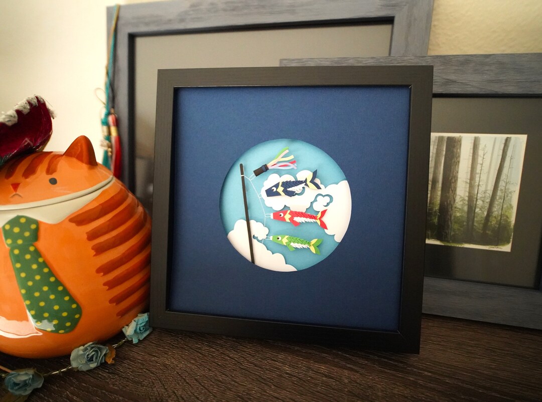 Koinobori Paper Cutting Art, Japanese Art Etsy