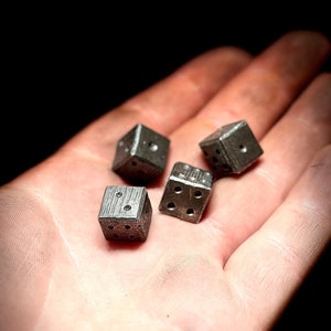 Hand Forged Metal D6 Dice - Rustic Blacksmith D&D Dice
