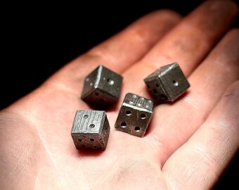 Hand Forged Metal D6 Dice - Rustic Blacksmith D&D Dice