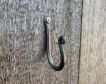 J-hook Coat Hooks - Hand forged - Rustic - Blacksmith made