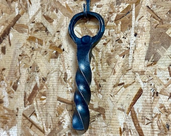 Large Twisted Bottle Opener - Blacksmith hand forged
