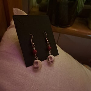 Skull Earrings Handmade