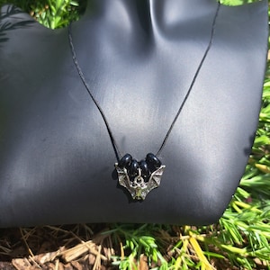 Bat Necklace Gothic Handmade