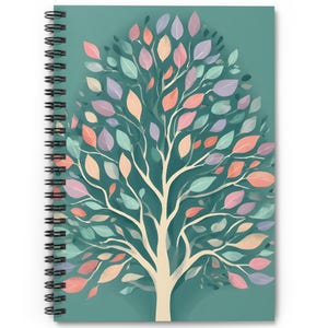 Colorful Tree Spiral Notebook: Eco-Friendly Ruled Journal