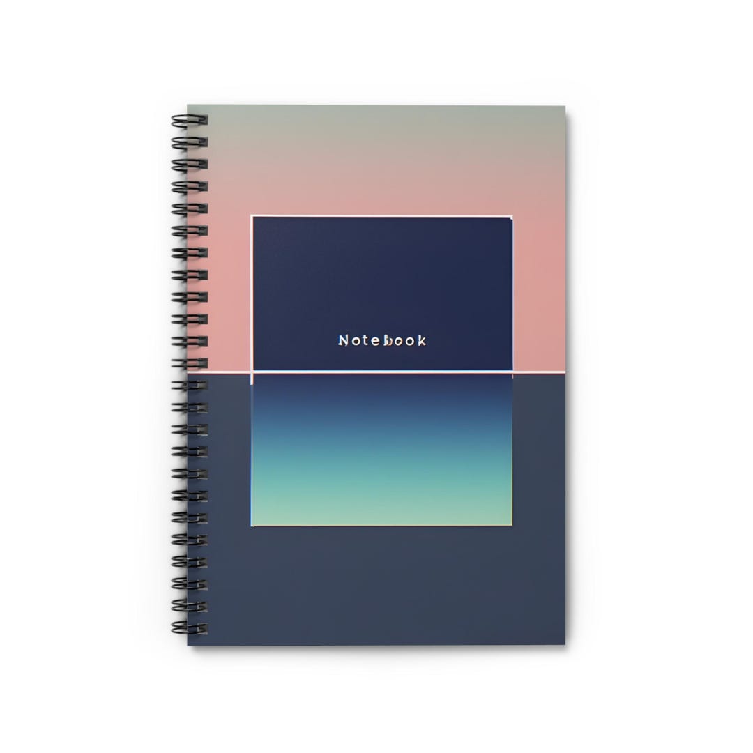 Estethic Notebook Label Aesthetic Spiral Notebook - Ruled Line, Cute Writing Journal, School ...