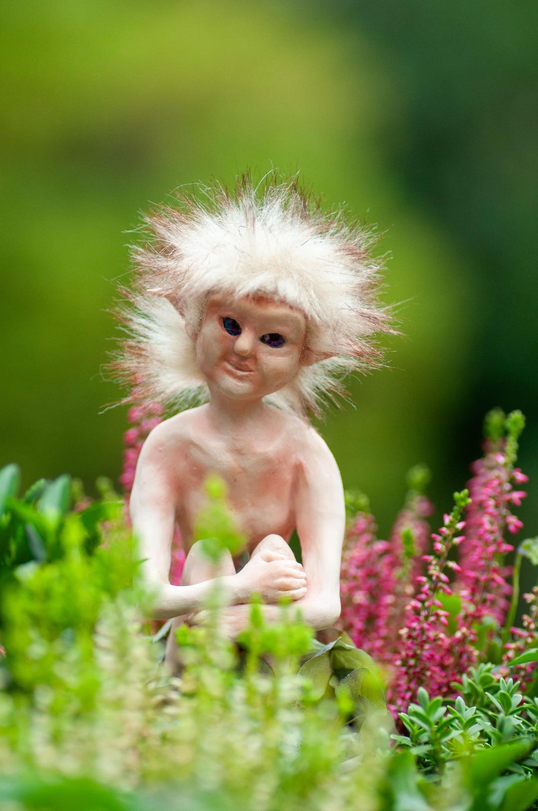 Fantasy Fairy Pixie Figurine Handmade Polymer Clay Fairy Sculpture ...