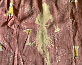 Hawaiian Tommy Bahama Mens Silk Short Sleeve Vintage Casual Shirt XL Decorative Cocktail Drinks.