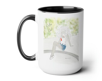 Two-Tone Coffee Mugs, 15oz