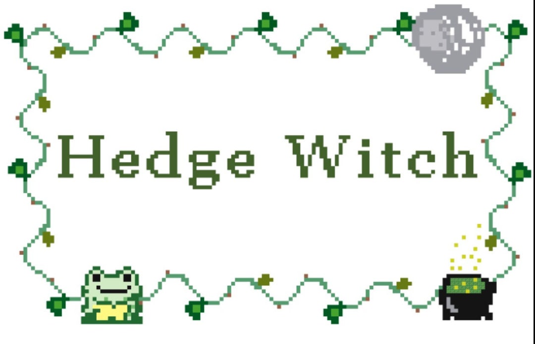 Hedge Witch PDF Crossstitch Pattern Etsy