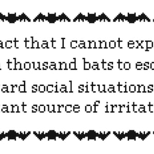 Awkward Bats Cross-stitch Pattern