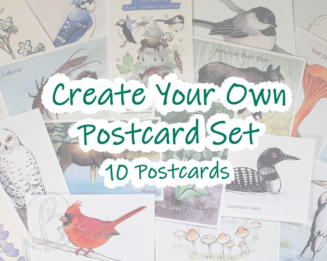 Create Your Own Postcard Set || Custom 10 Postcard Bundle Pack ...