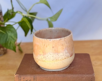 Satin Pink Speckled Ceramic Soup Bowl | Cozy & Versatile Handmade Dinnerware