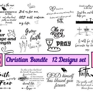 Bible verse svg Cross svg Scripture svg Christian svg Jesus svg Faith svg Blessed svg Christian bundle