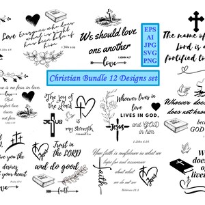 Bible verse svg Cross svg Scripture svg Christian svg Jesus svg Faith svg Blessed svg Christian bundle