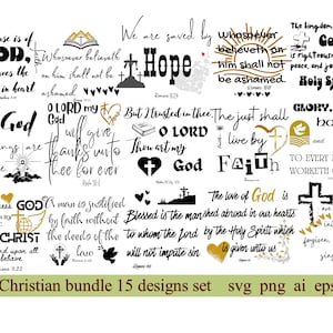 Christian bundle svg Bible verse svg Cross svg Scripture svg Christian svg Jesus svg Faith svg Blessed svg Digital download