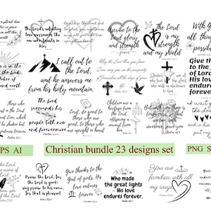 Christliches Bundle Svg Bibel-Vers-Svg Kreuz Svg Schrift-Svg Christliches Svg Jesus Svg Glaube Svg Gesegneter Svg Digitaler Download