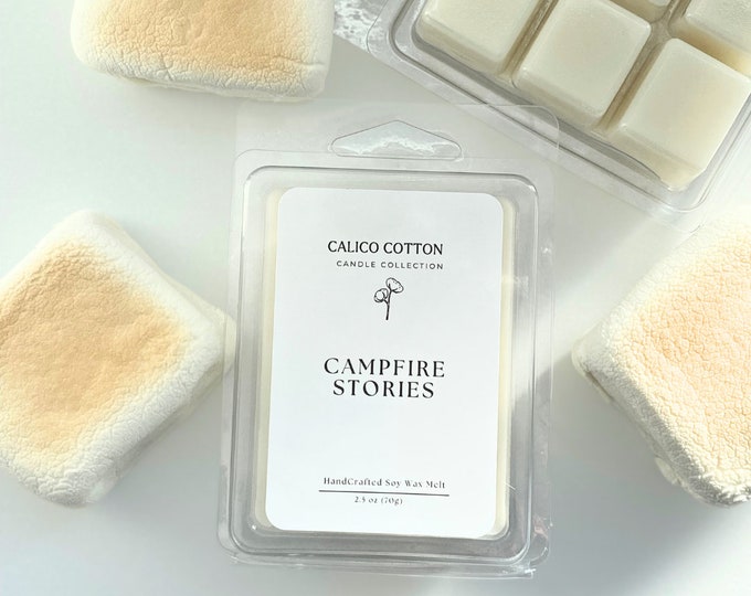 Toasted Marshmallow Soy Wax Melt, Handcrafted Seasonal Farmhouse Scent, Wax Melts, Campfire Stories