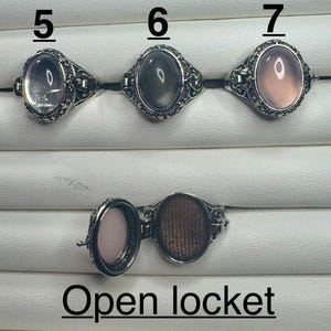 Adjustable Crystal Locket Ring, Natural Gemstone Poison Ring image 12