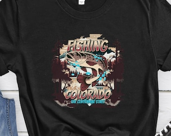 Fishing Colorado t-shirt Colorado fishing tee Salmon fishing shirt Gift for Fisherman Colorado fishing trip tee Fishing expedition apparel