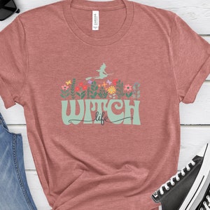 Funny witch life Halloween t-shirt flower tee for witches cute witch life shirt witch life Halloween graphic tee witch life gift shirt