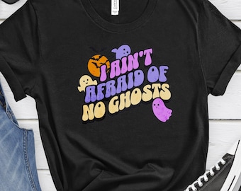 Vintage Gespenst Design Shirt Humorvolles Gespenst T-Shirt Gespenst Grafik T-Shirt Retro Ghostbusters Zitat Shirt Halloween Grafik T-Shirt Halloween Party T-Shirt