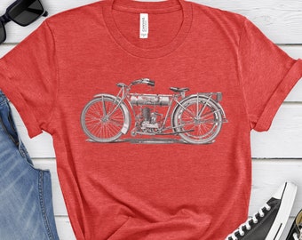 Camiseta de moto vintage Camiseta de moto retro Camiseta de moto clásica Camiseta de entusiasta de la moto Camiseta de motociclista con moto vintage