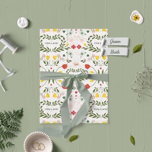 DIGITAL_Personalised/ Add bride and groom names to Wedding Vellum Wraps matching style for 5x7” Invitation, #Blooms