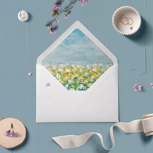 PRINTABLE_Champéline Envelope Liners Floral Field of Florals Painting for 5x7” Invitation landscape in 10 sizes_