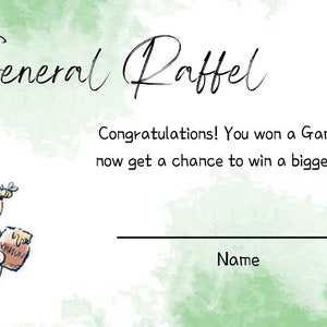 Congratulations Raffel Custom Baby Shower Printable Games - Etsy
