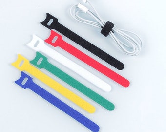 Hook and Loop Cable Ties Reusable Magic Cords Organiser Strap Tidy Grip