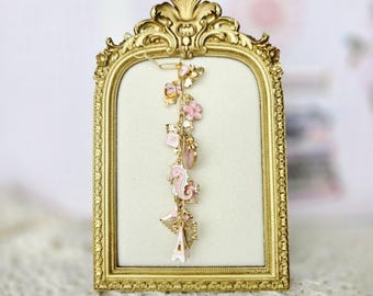 Chaveiro, pingente para bolsa, pingente para diário de arte, broche em formato de lâmpada