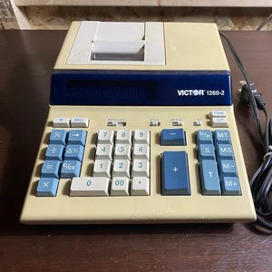 Victor 1260-2 Vintage 1970s Desktop Printing Calculator – Rare