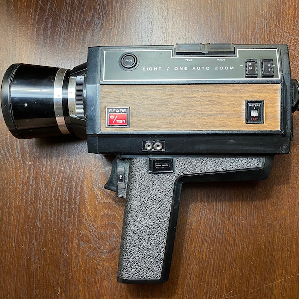 Vintage 1970s Sears C 131 - Super 8 Eight One Auto Zoom - 8mm Movie Camera - Model 836.91310 - Rare