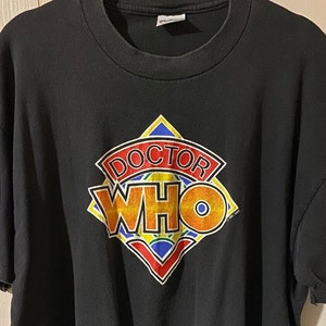 Vintage 80s Doctor Who BBC 1982 Shirt XL Extra Large Sci-Fi Science Fiction 1980s