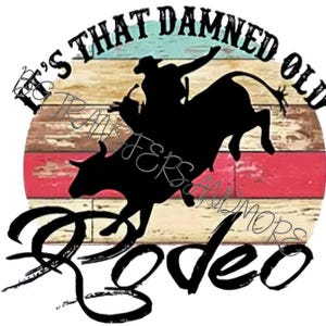 Rodeo western ready to press heat transfer.