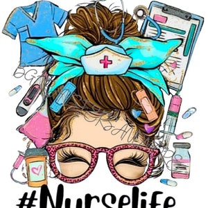 Nurse life ready to press heat transfer.