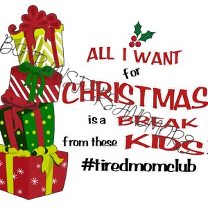 Funny christmas ready to press heat transfer.