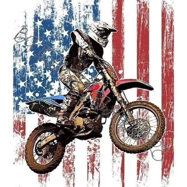Dirt Bike Heat Transfer Etsy