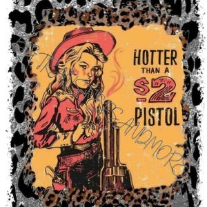 Vintage inspired western ready to press heat transfer.