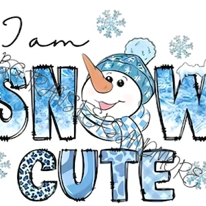 Kids snowman ready to press heat transfer.