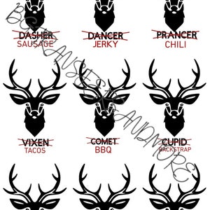 Reindeer christmas ready to press  heat transfer.