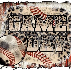 Game day baseball ready to press heat transfer.