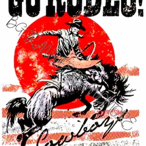 Go rodeo ready to press heat transfer.