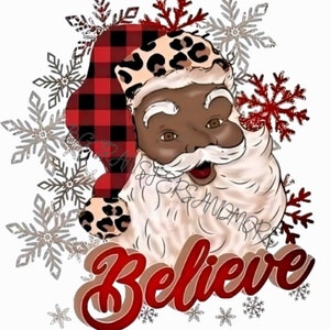 Black santa digital download.