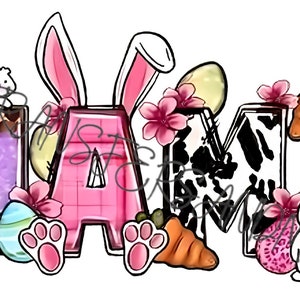 Easter ready to press heat transfer.