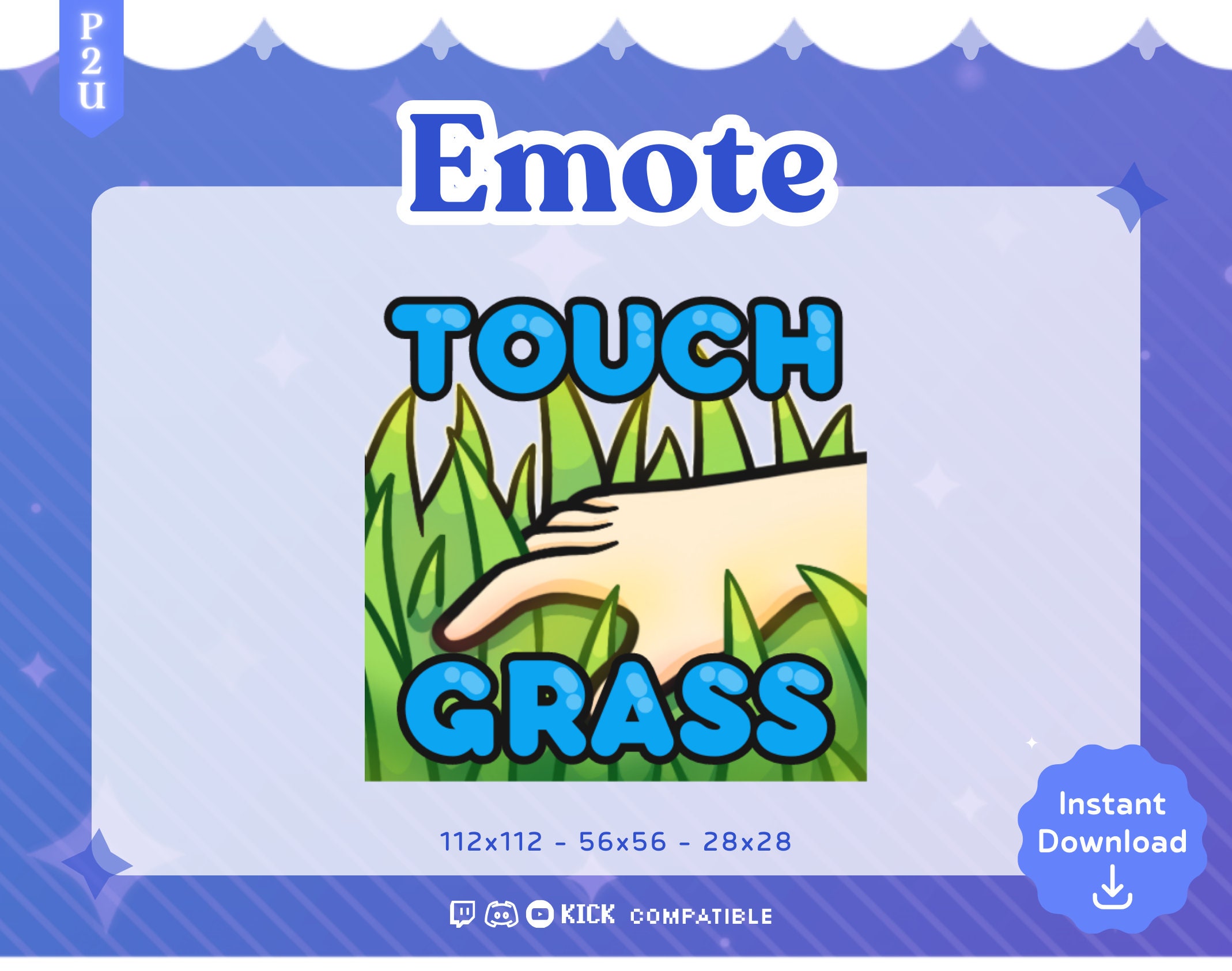 Touch Grass Meme Sticker Greeting Card for Sale by LMFDesigns