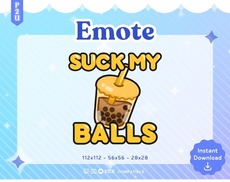 Suck My Balls Emote Emote for Streaming Chat Emotes Twitter Discord