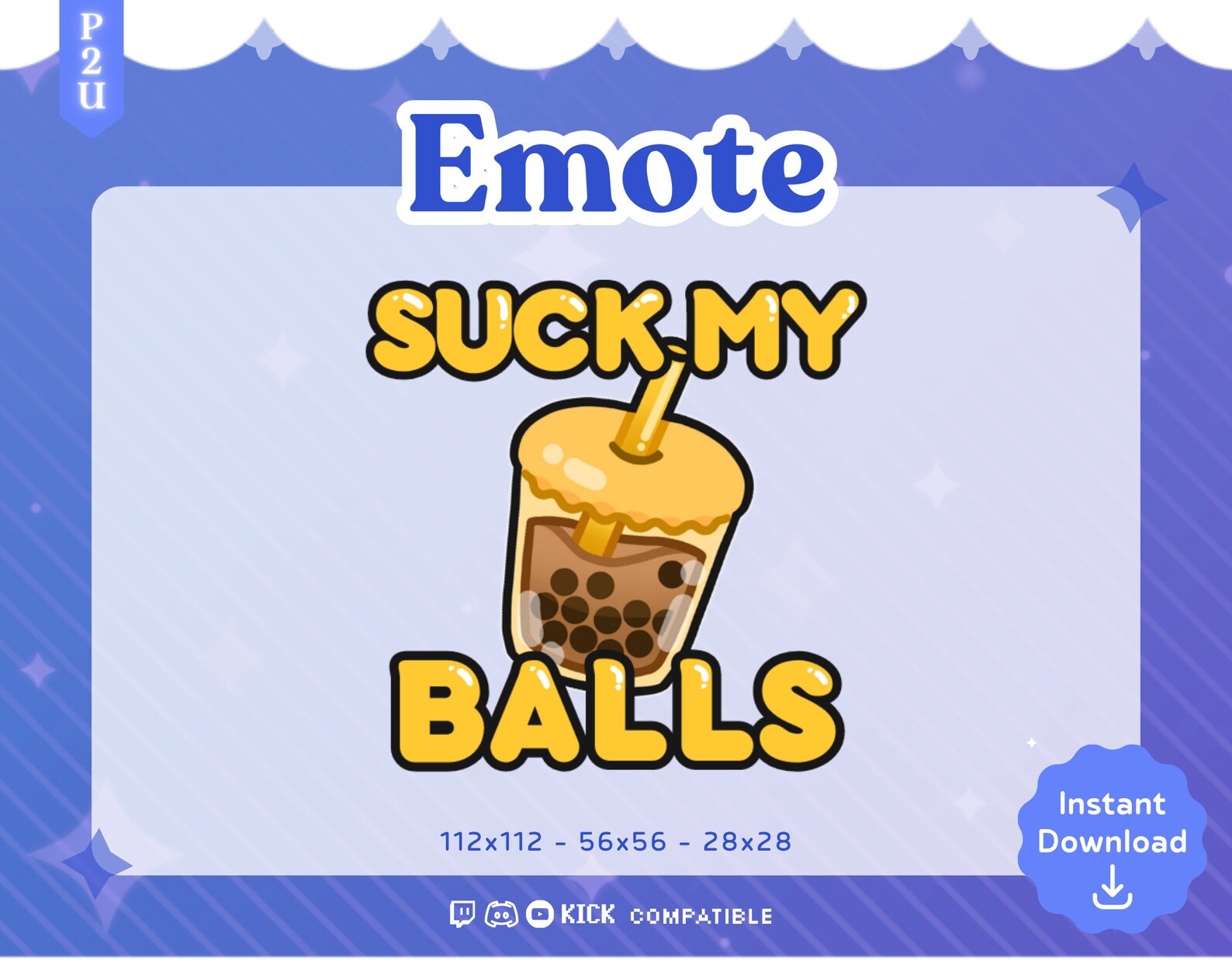 Suck My Balls Emote Emote for Streaming Chat Emotes Twitter Discord