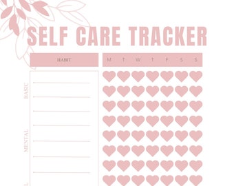 Self care tracker (pink)